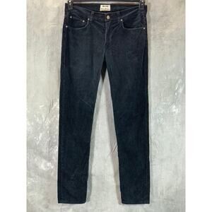 ACNE STUDIOS Men's Black Ace Cord Corduroy Slim-Fit Pants SZ 32X32